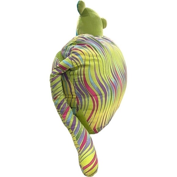 Pier 1 Imports Tiger Cat Accent Pillow Plush Stuffed Animal Green Jewel Tones - Picture 5 of 12